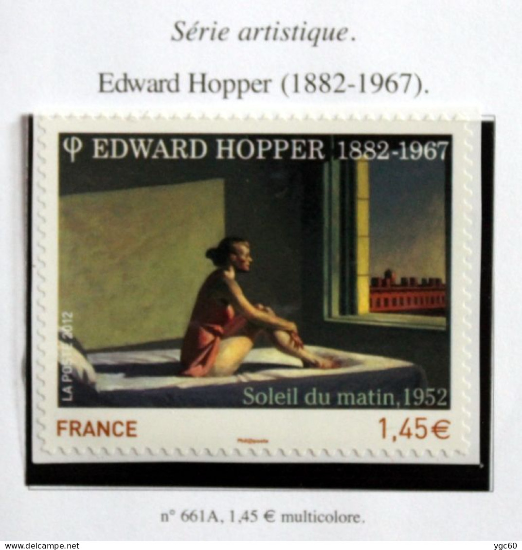 2012 - TIMBRE AUTOADHÉSIF N° 661A  - EDWARD HOPPER - TB ETAT NEUF - Neufs