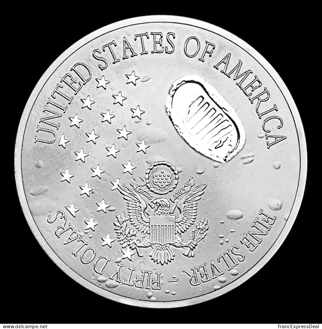 Pièce Médaille NEUVE Plaquée Argent - Apollo 11 Armstrong 1er Homme Sur La Lune (Réf 1) - Otros & Sin Clasificación
