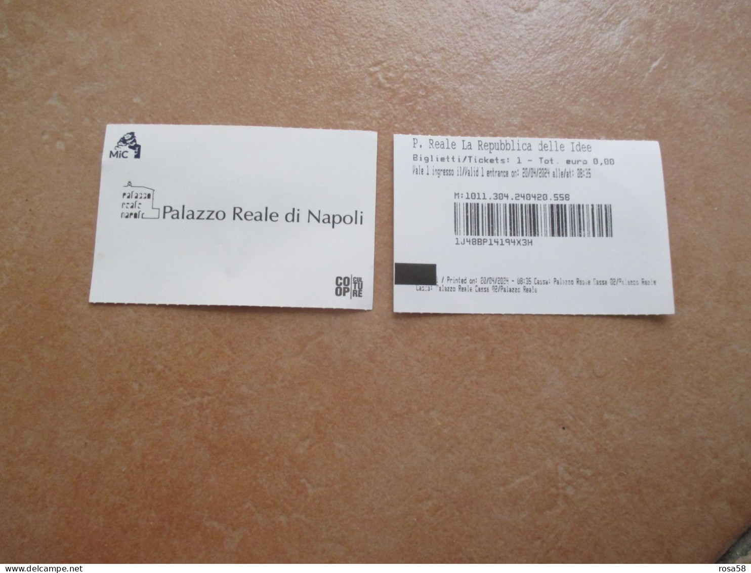 2024 Biglietto Ingresso  Palazzo Reale NAPOLI La Repubblica Delle Idee - Tickets - Vouchers