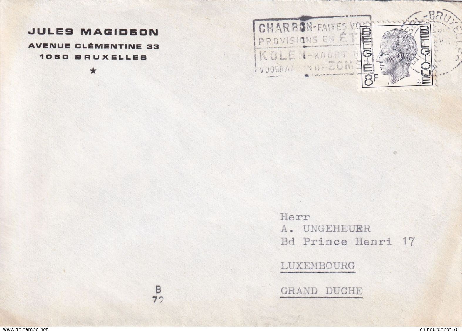Jules Magidson Bruxelles   Belgique - Briefe