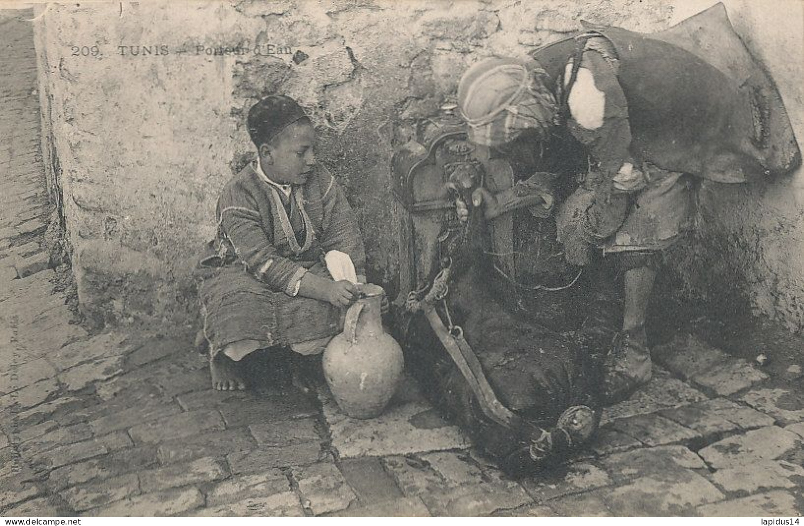 AY 530 /    CPA    TUNISIE-     TUNIS-    PORTEUR D'EAU - Tunesië