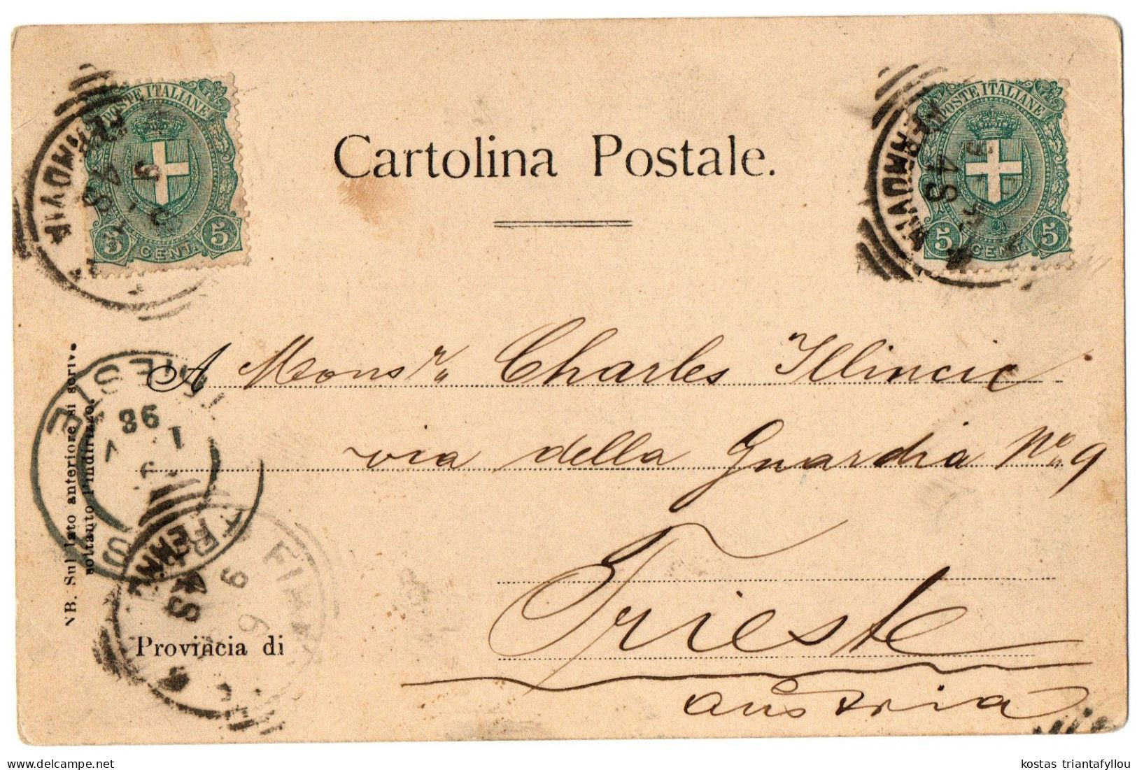 1.7.22 ITALY, FLORENCE, LA FACCIATA DELLA CATTEDRALE , 1898, POSTCARD - Firenze (Florence)