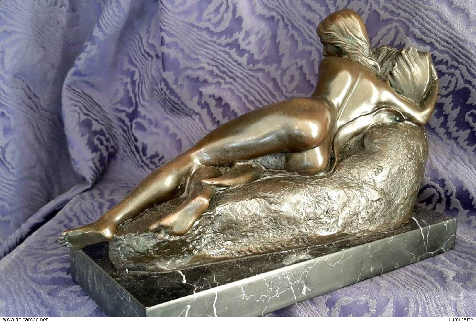 Bronzo Nude Donna Art Nouveau -Bronze Marble - Bronzen