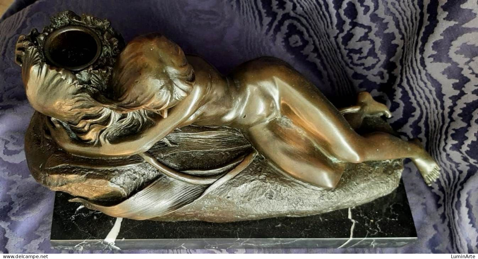 Bronzo Nude Donna Art Nouveau -Bronze Marble - Bronces