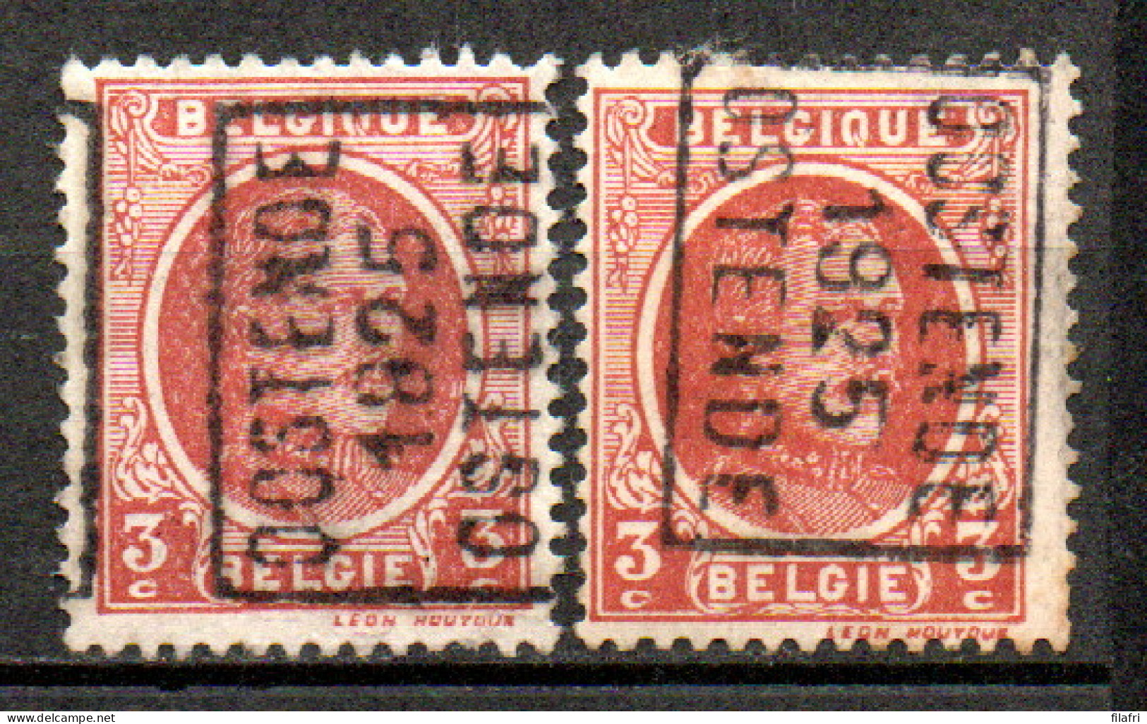 3545 Voorafstempeling Op Nr 192 - OOSTENDE 1925 OSTENDE - Positie A & B - Roulettes 1920-29