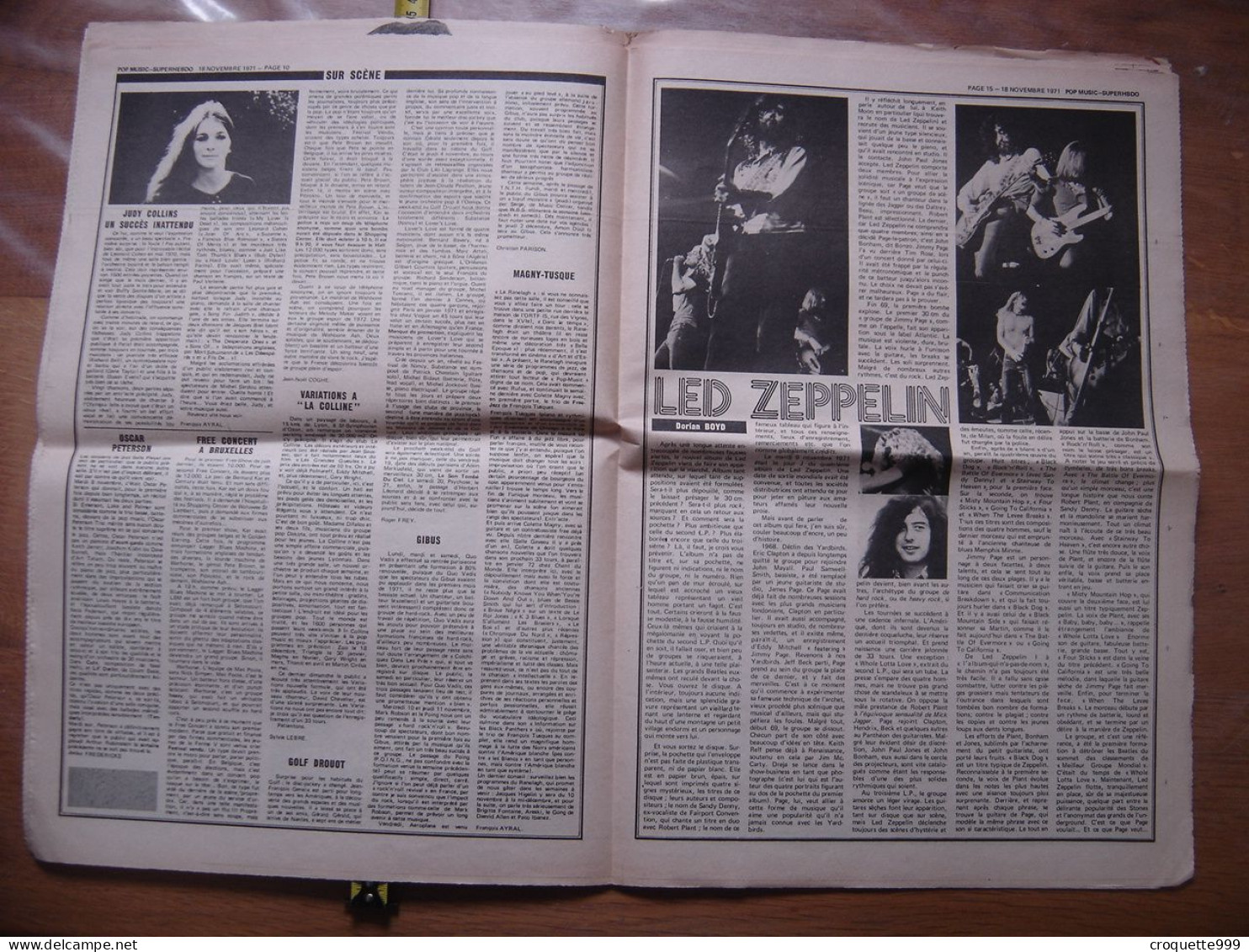 1971 Journal POPMUSIC SuperHebdo 83 Zoo Leo Ferre John Lennon  MANQUE POSTER - Musik