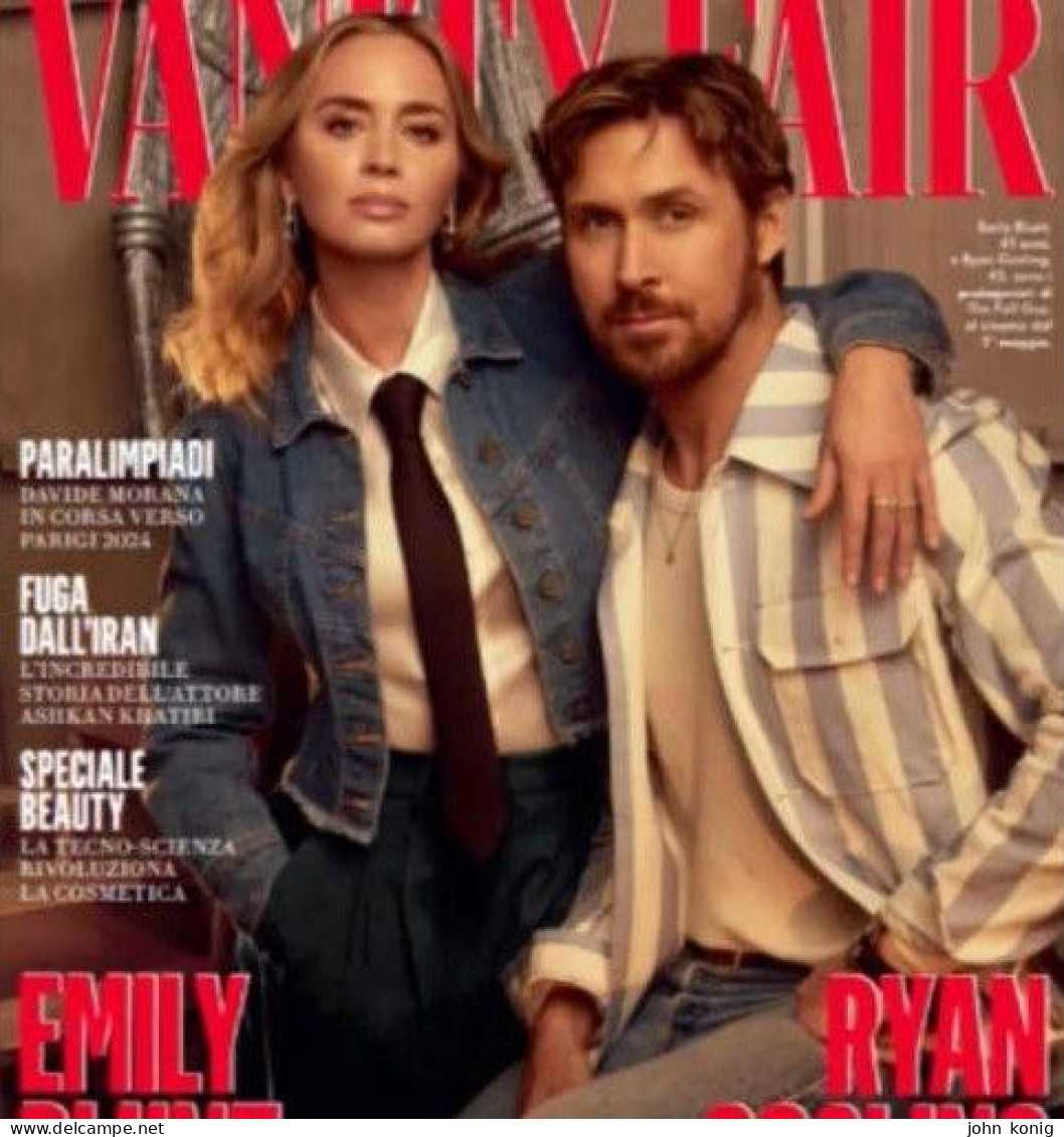 VANITY FAIR MAGAZINE ITALY APRIL 2024 - EMILY BLUNT, RYAN GOSLING - Moda