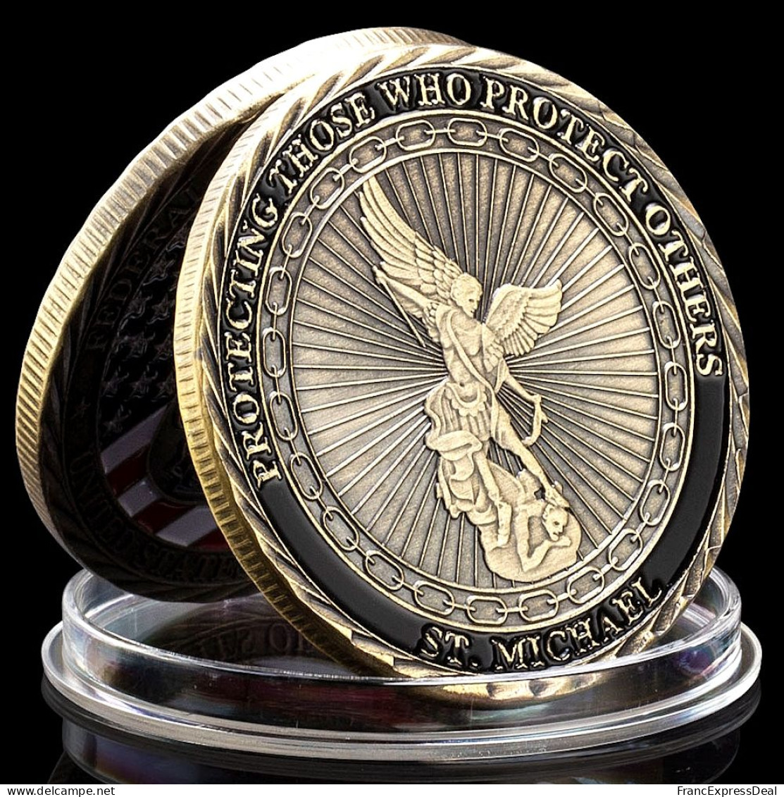 Pièce Médaille NEUVE - FBI Federal Bureau Of Investigation Saint Michael - Sonstige & Ohne Zuordnung