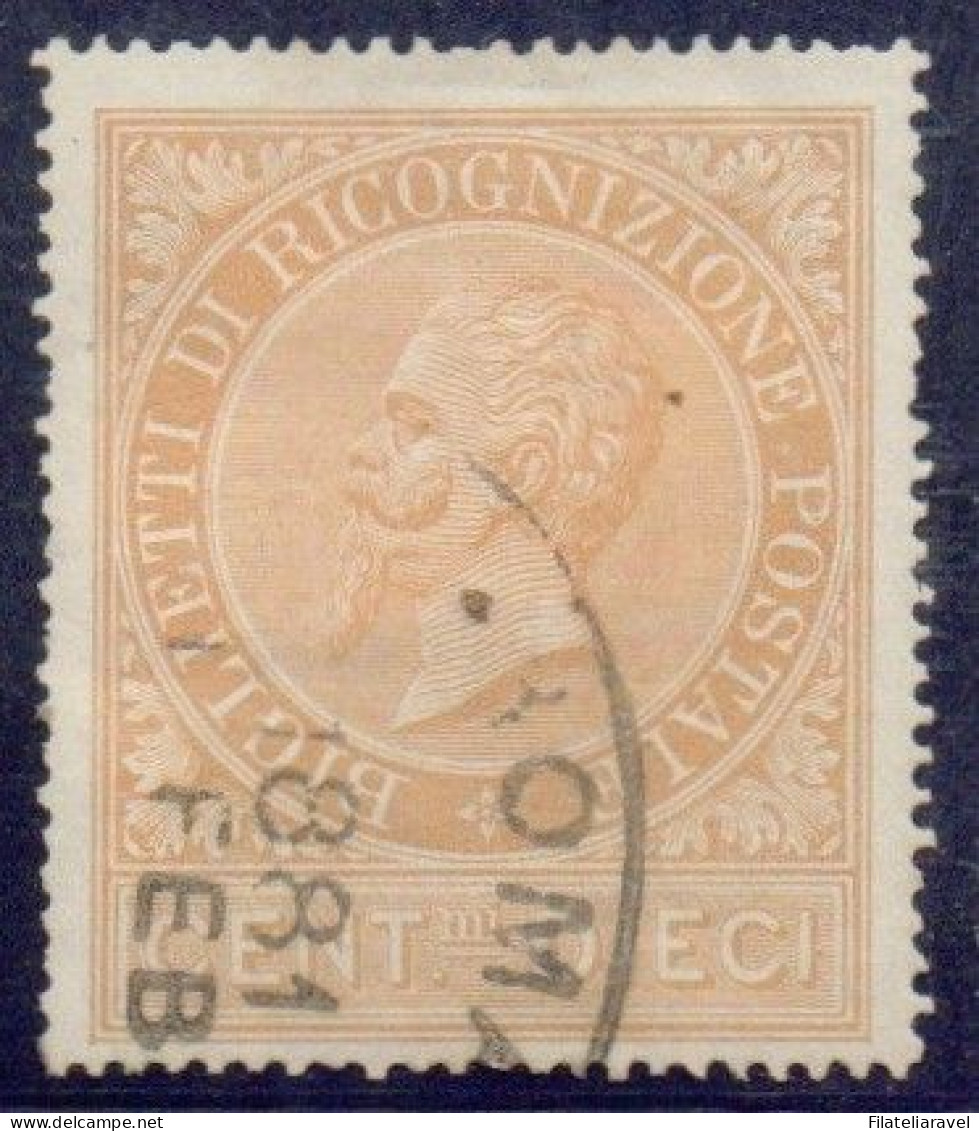 REGNO - 1874  RICOGNIZIONE POSTALE - Catalogo Sassone N. 1 Annullato. - Segnatasse