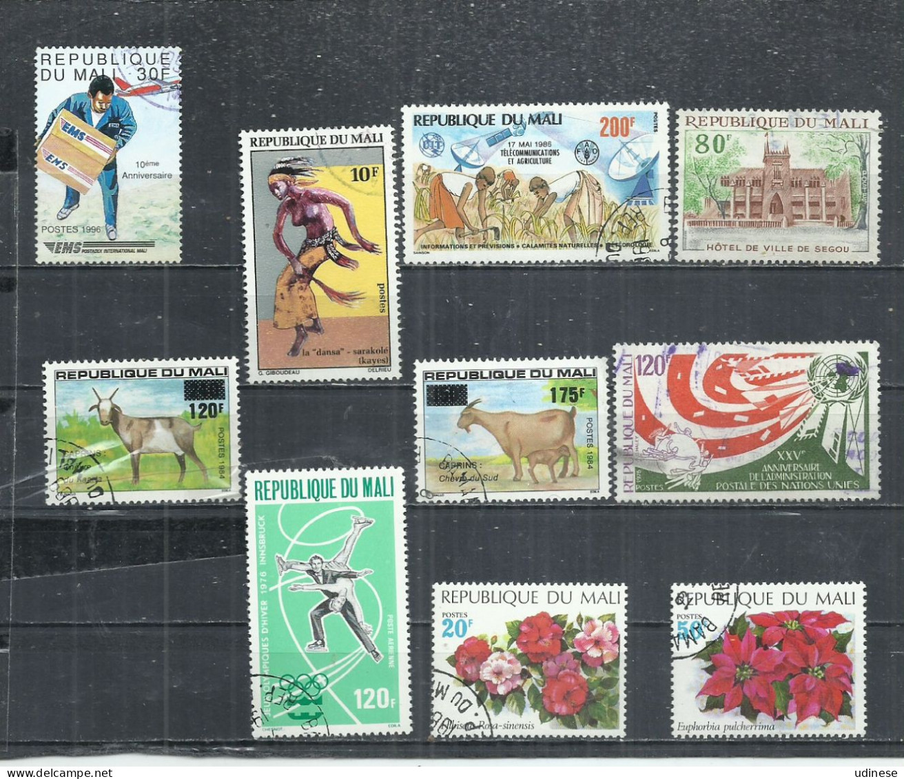 TEN AT A TIME - MALI - LOT OF 10 DIFFERENT  13 -  POSTALLY USED OBLITERE GESTEMPELT USADO - Malí (1959-...)