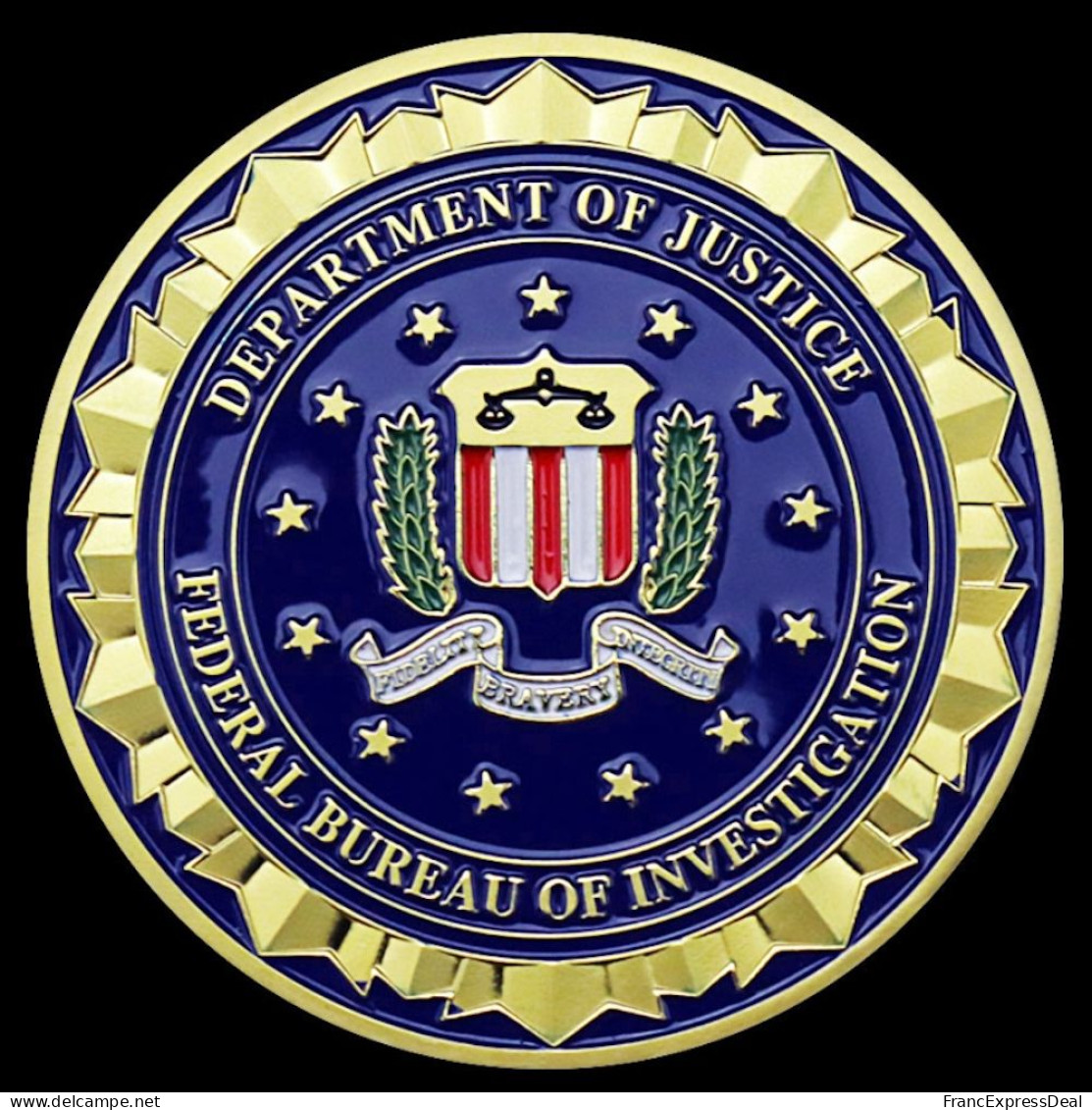 Pièce Médaille NEUVE Plaquée Or - USA FBI Federal Bureau Of Investigation - Altri & Non Classificati