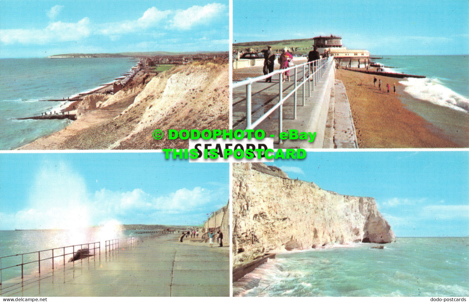 R517760 Seaford. From The Cliffs. Rough Seas. Splash Point. The Martello Tower. - Mundo