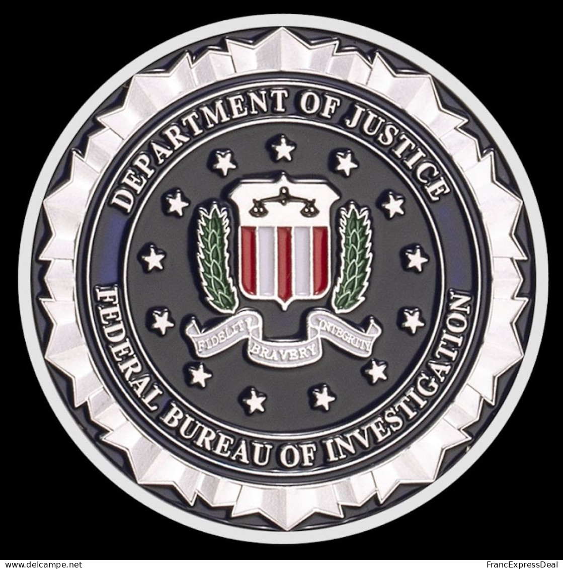 Pièce Médaille NEUVE Plaquée Argent - USA FBI Federal Bureau Of Investigation - Autres & Non Classés