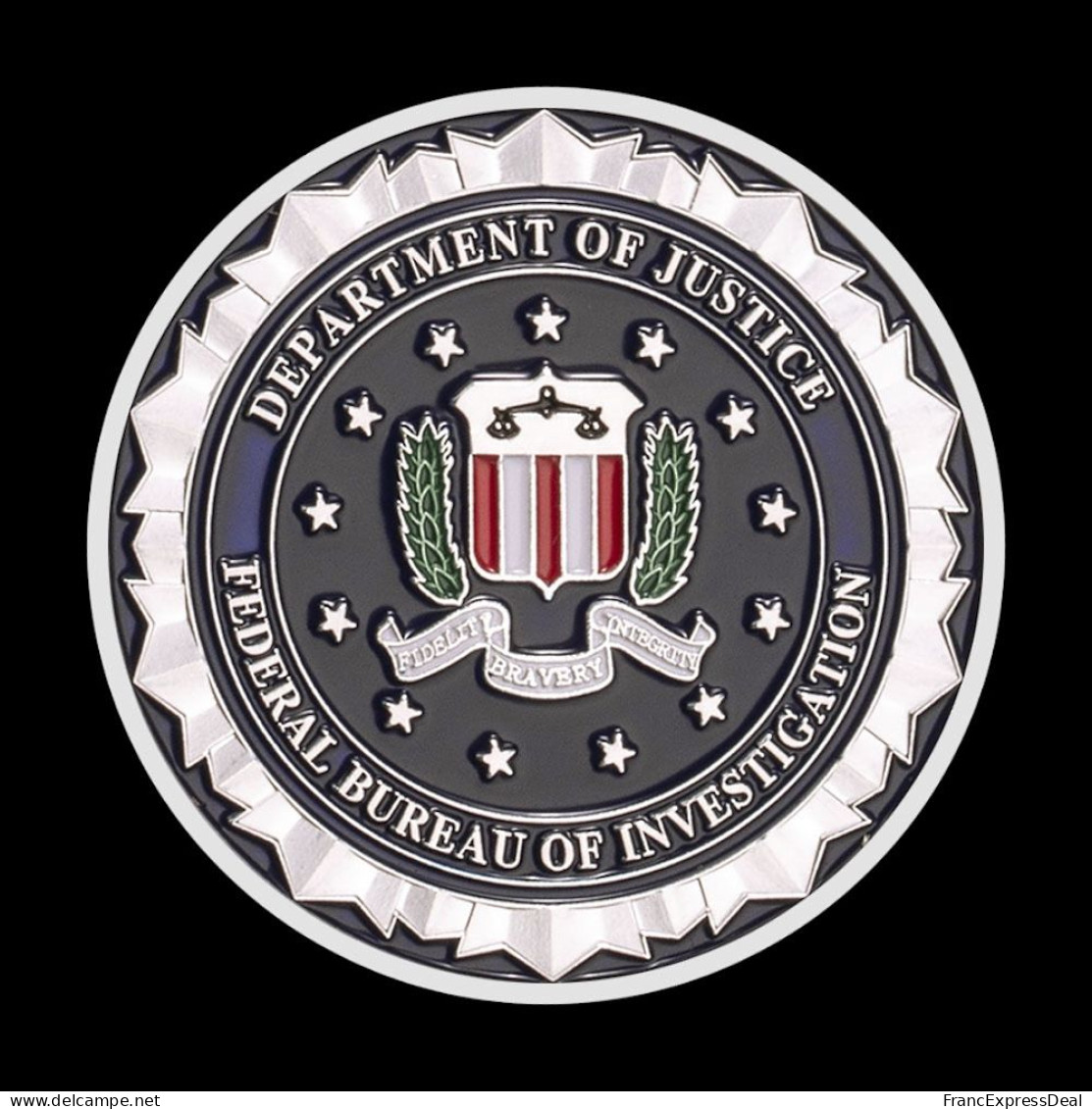 Pièce Médaille NEUVE Plaquée Argent - USA FBI Federal Bureau Of Investigation - Altri & Non Classificati