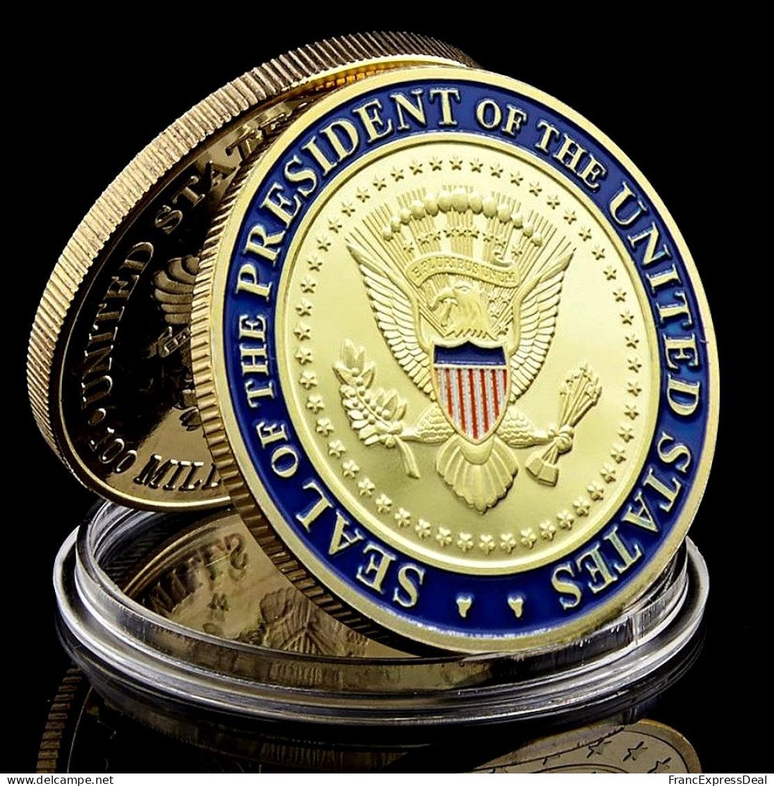 Pièce Médaille NEUVE Plaquée Or - USA United-States Secret Service - Andere & Zonder Classificatie