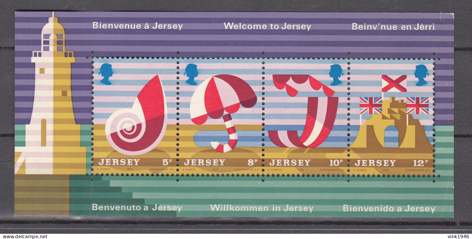 Jersey 1975,4V In Block,lighthouses,tourisme,MNH/Postfris(L4478) - Phares
