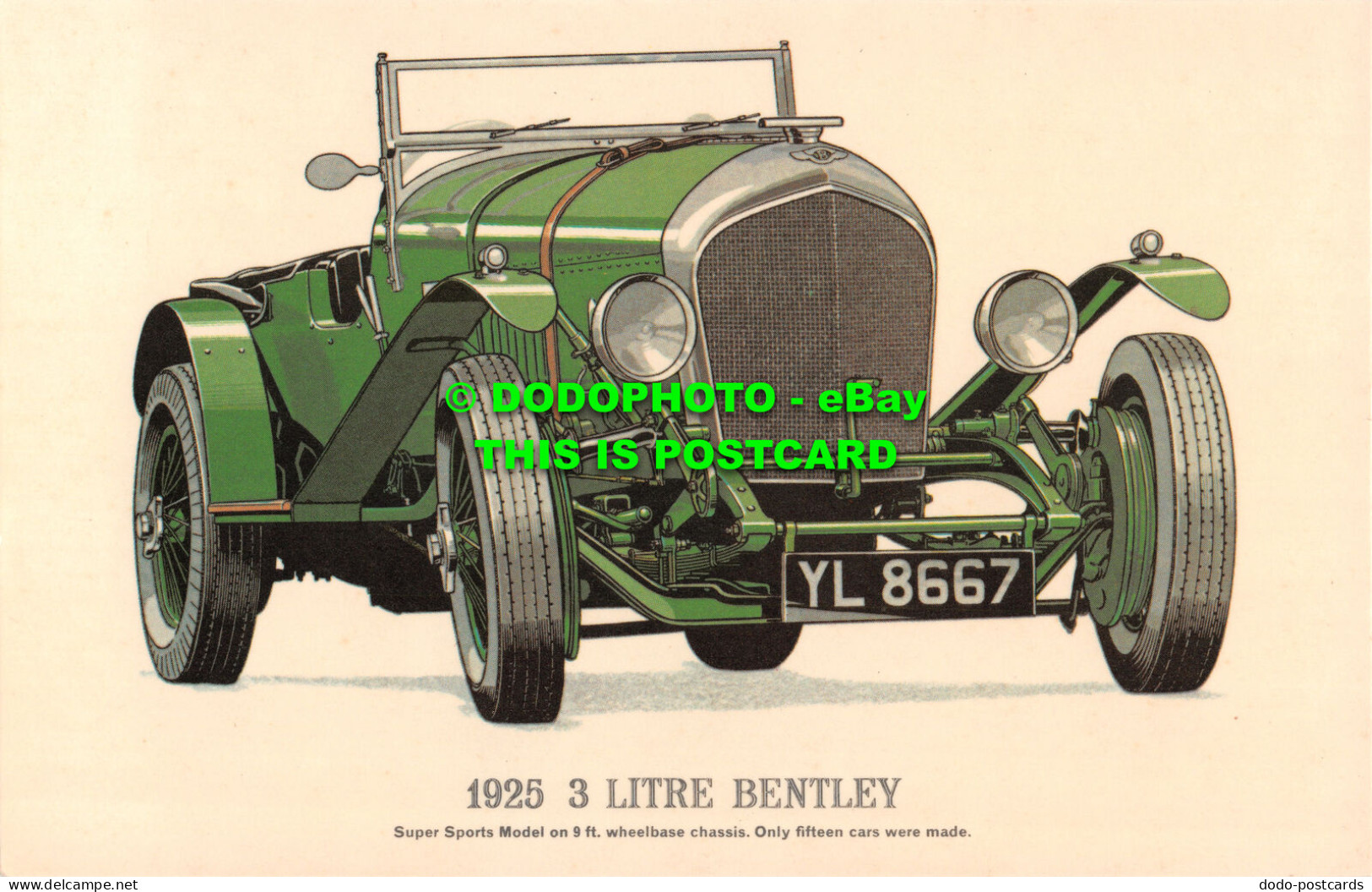 R517794 3 Litre Bentley. Super Sports Model On 9 Ft. Wheelbase Chassis. Only Fif - Monde