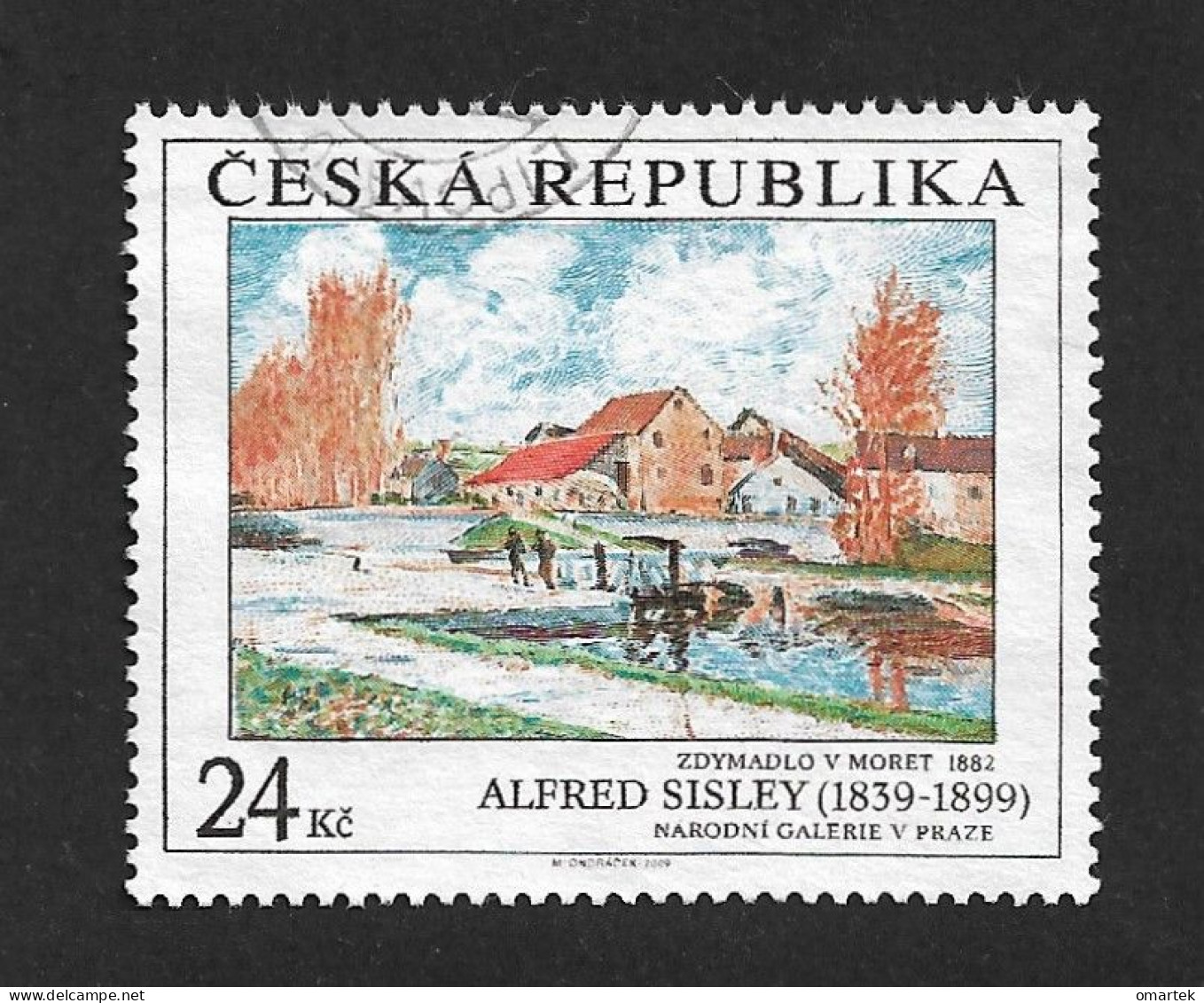 Czech Republic 2009 ⊙ Mi 614 Sc 3435 Alfred Sisley. Art Painting. Tschechische Republik. C2 - Usati