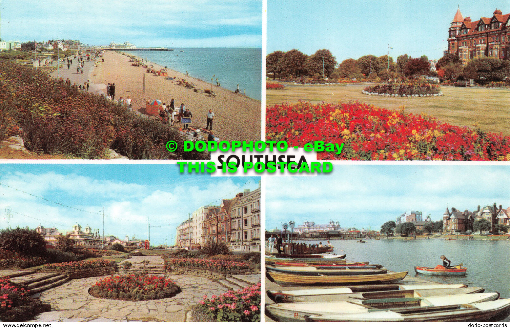 R517817 Southsea. The Beach. The Gardens. Sunken Gardens. Canoe Lake. Multi View - Monde