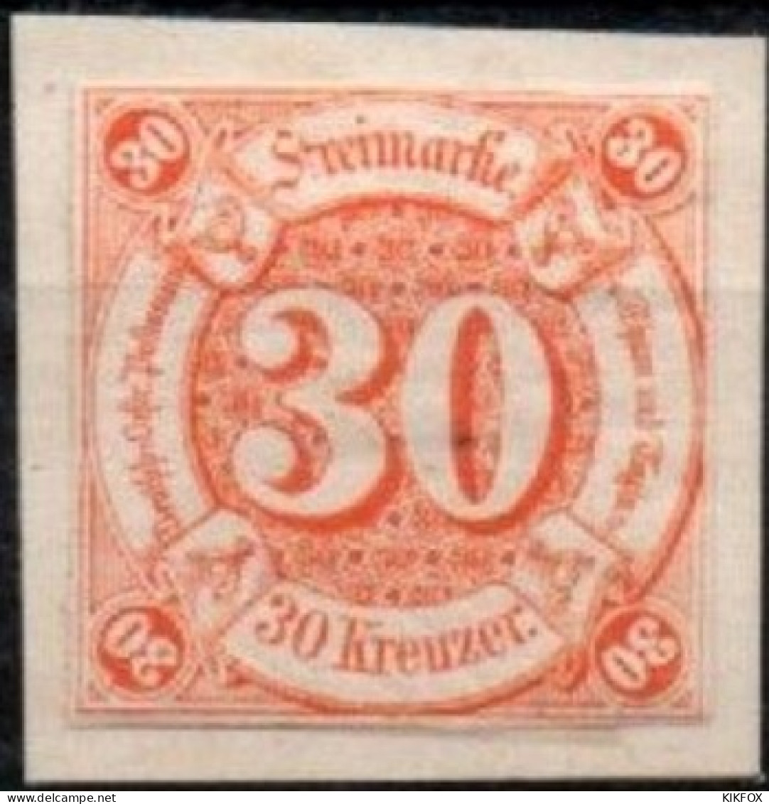 ALTDEUTSCHLAND , THURN UND TAXIS, 1859 - 1861, MI 25, 30  KREUZER, ZIFFER IM KREIS, UNGEBRAUCHT, - Ungebraucht