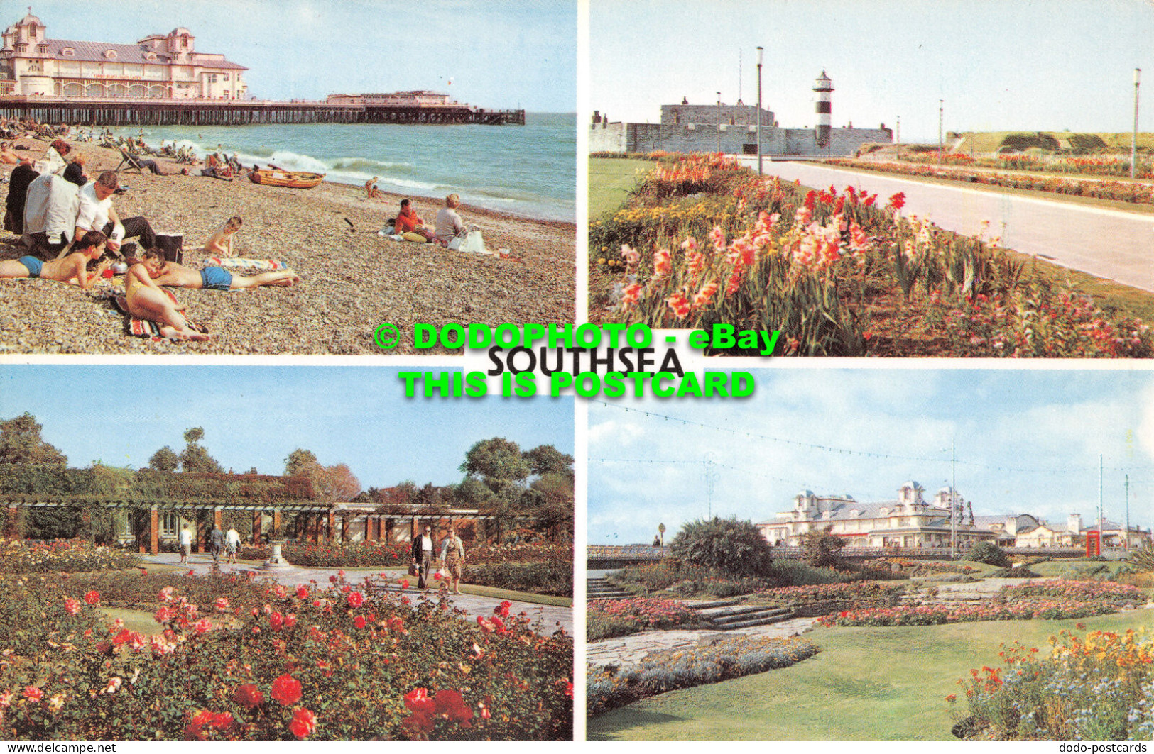 R517832 Southsea. Beach And South Parade Pier. Fort Rose Gardens. The Castle. Mu - Monde