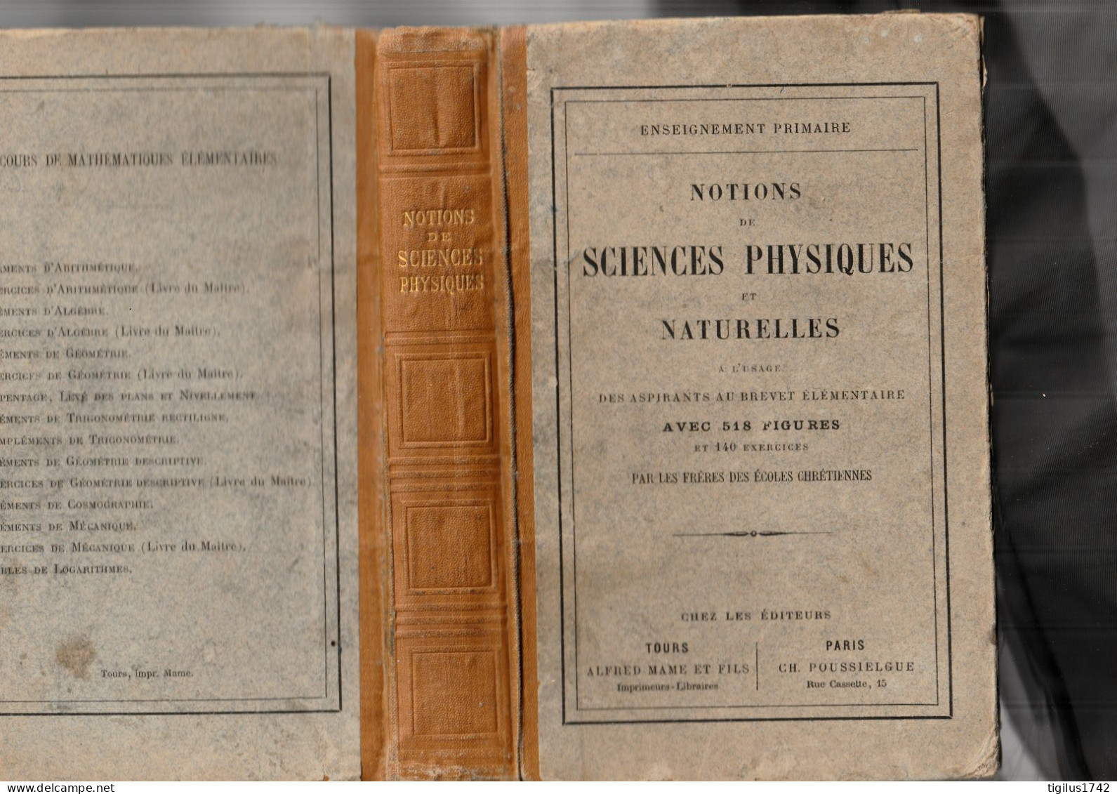 Frères Des écoles Chrétiennes. Notions De Sciences Physiques Et Naturelles. Brevet élémentaire, 1894 - 1801-1900