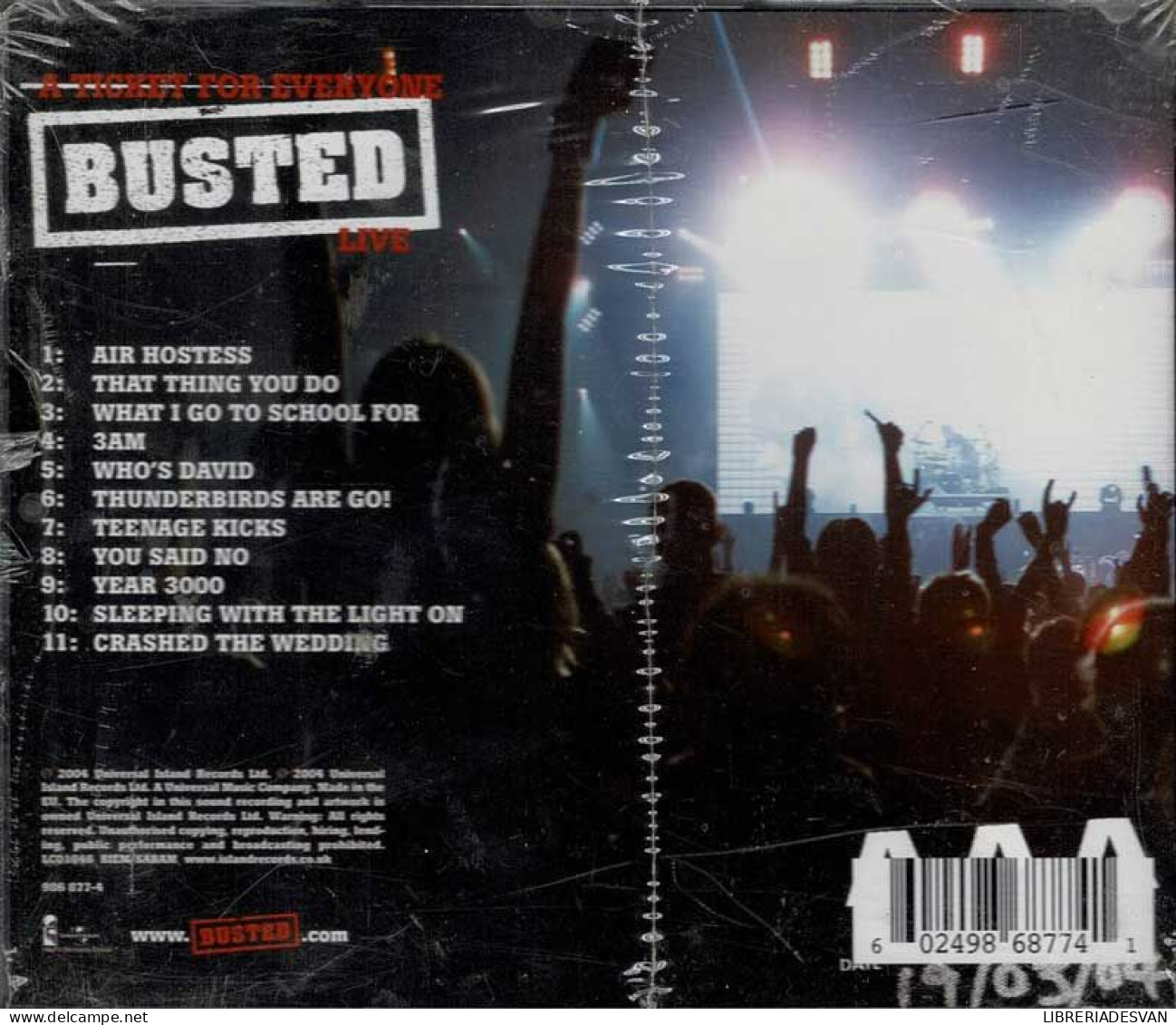 Busted - A Ticket For Everyone: Busted Live. CD - Disco & Pop