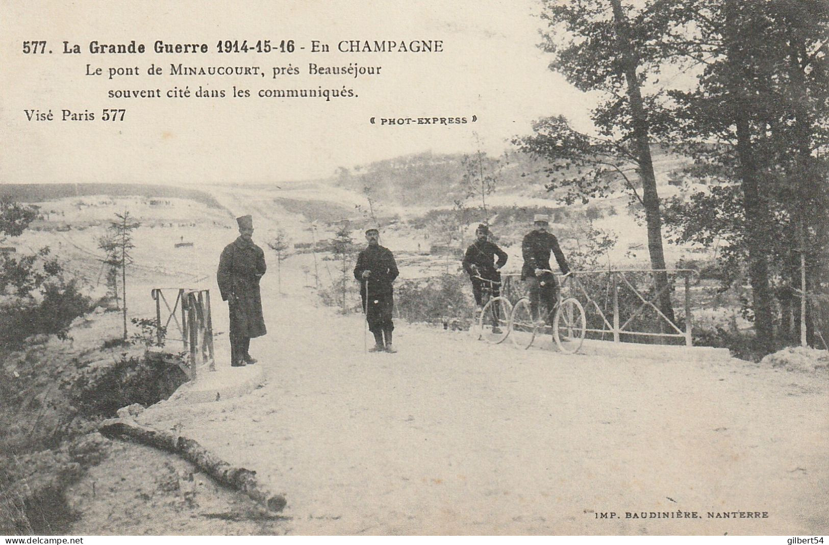 BEAUSEJOUR -51 Le Pont De Minaucourt. (Guerre 14/18 En Champagne) - Autres & Non Classés