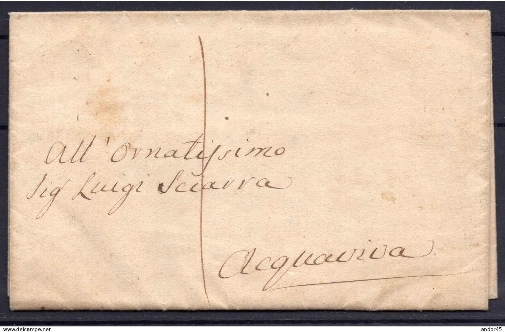 1855 21 APR 1 BAJ  VERDE GRIGIASTRO,OLEOSO  SASS.2b   USATO SU PIEGO DI LETTERA CON TESTO DA ASCOLI  X ACQUAVIVA   FIRMA - Papal States