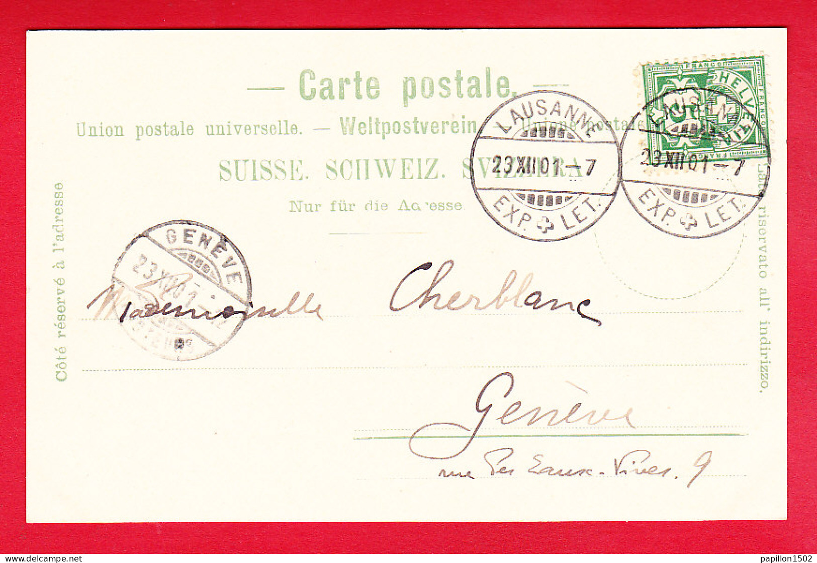 E-Suisse-651P112  OUCHY Le Débarcadère, Cpa Précurseur 1901  BE - Autres & Non Classés