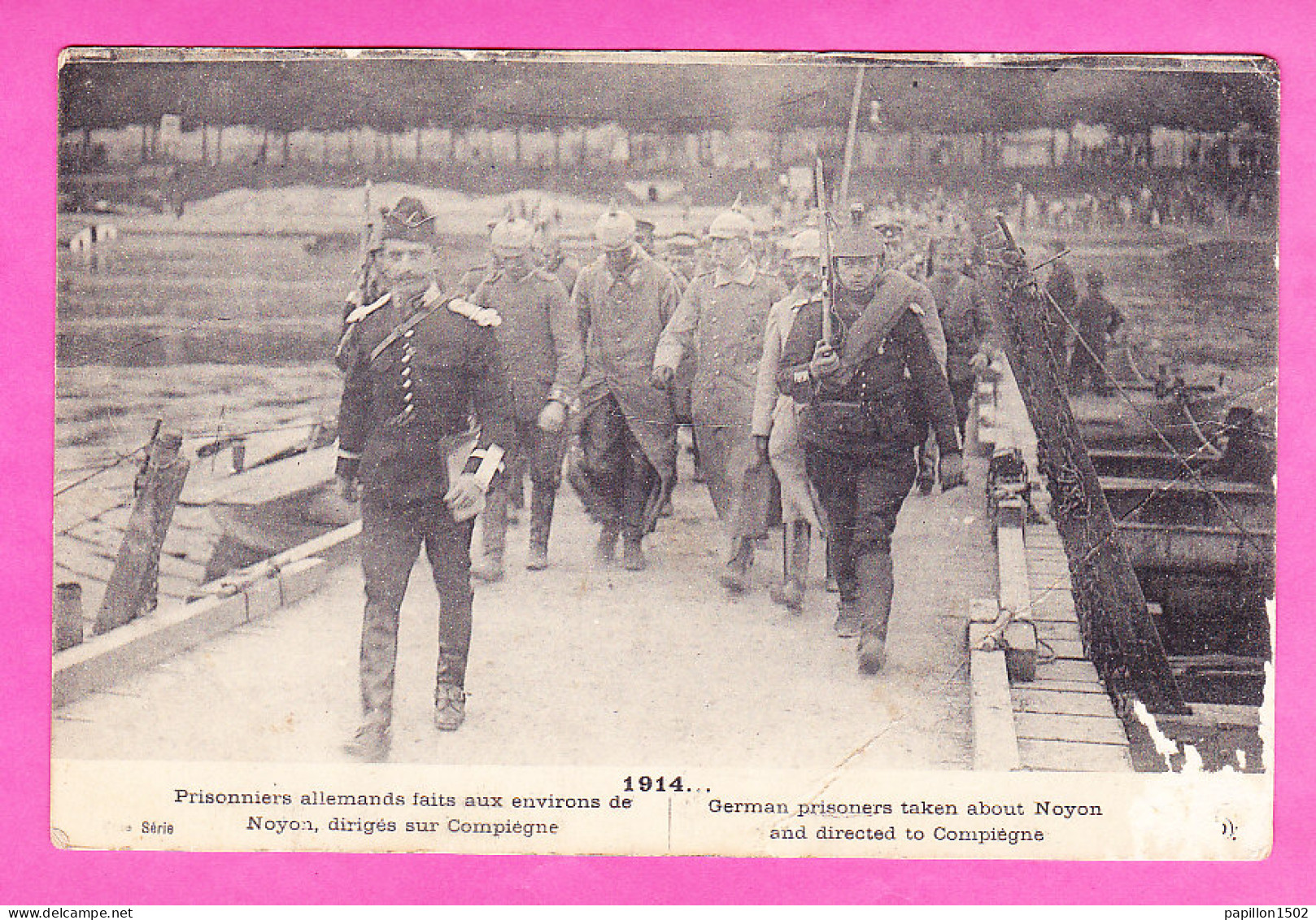 F-60-Noyon-05P113 Les Prisonniers Allemands Faits Aux Environs De Noyon, Dirigés Sur Compiègne, Animation, Cpa  - Noyon