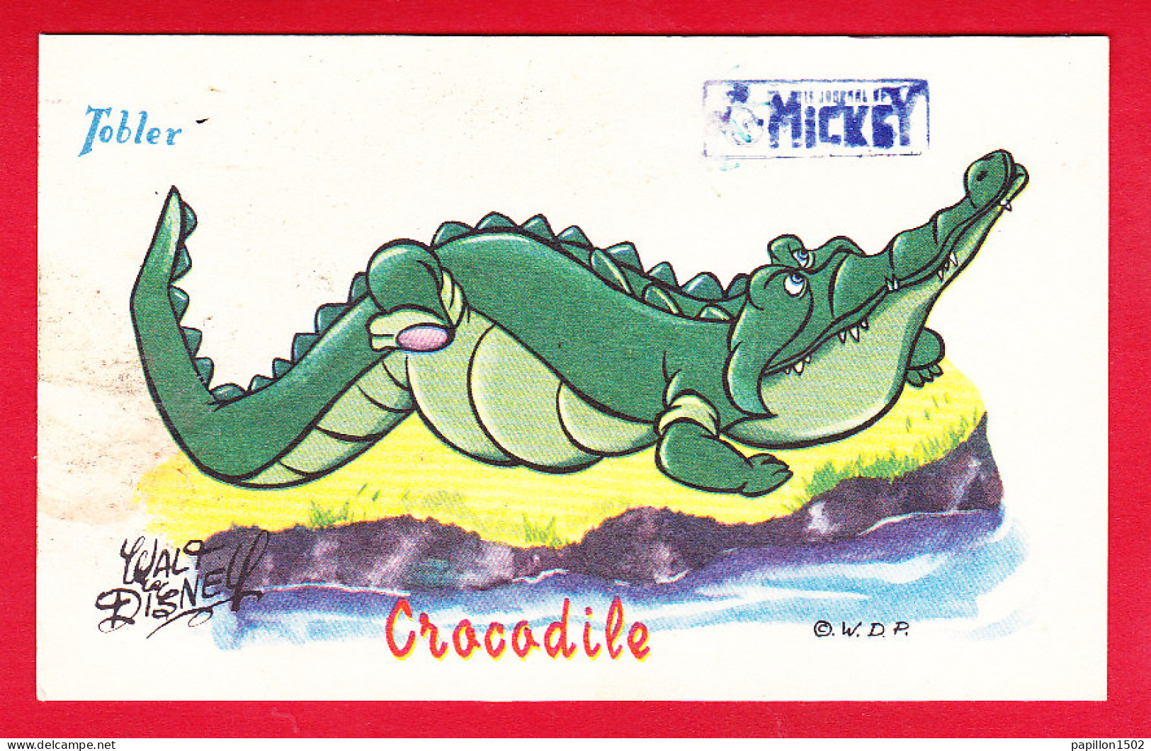 Disney-60P113  CROCODILE, Voir Cachet Le Journal De Mickey, Voir Verso - Sonstige & Ohne Zuordnung