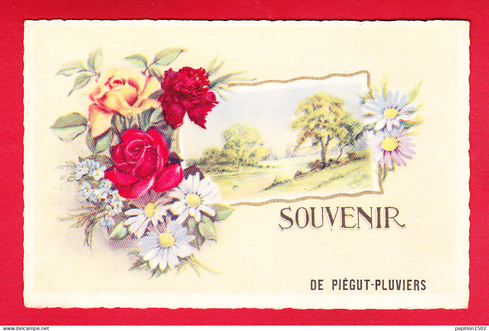 F-24-Piegut-Pluviers-02P144  Souvenir De PIEGUT PLUVIERS, Cpa Fantaisie, BE - Andere & Zonder Classificatie