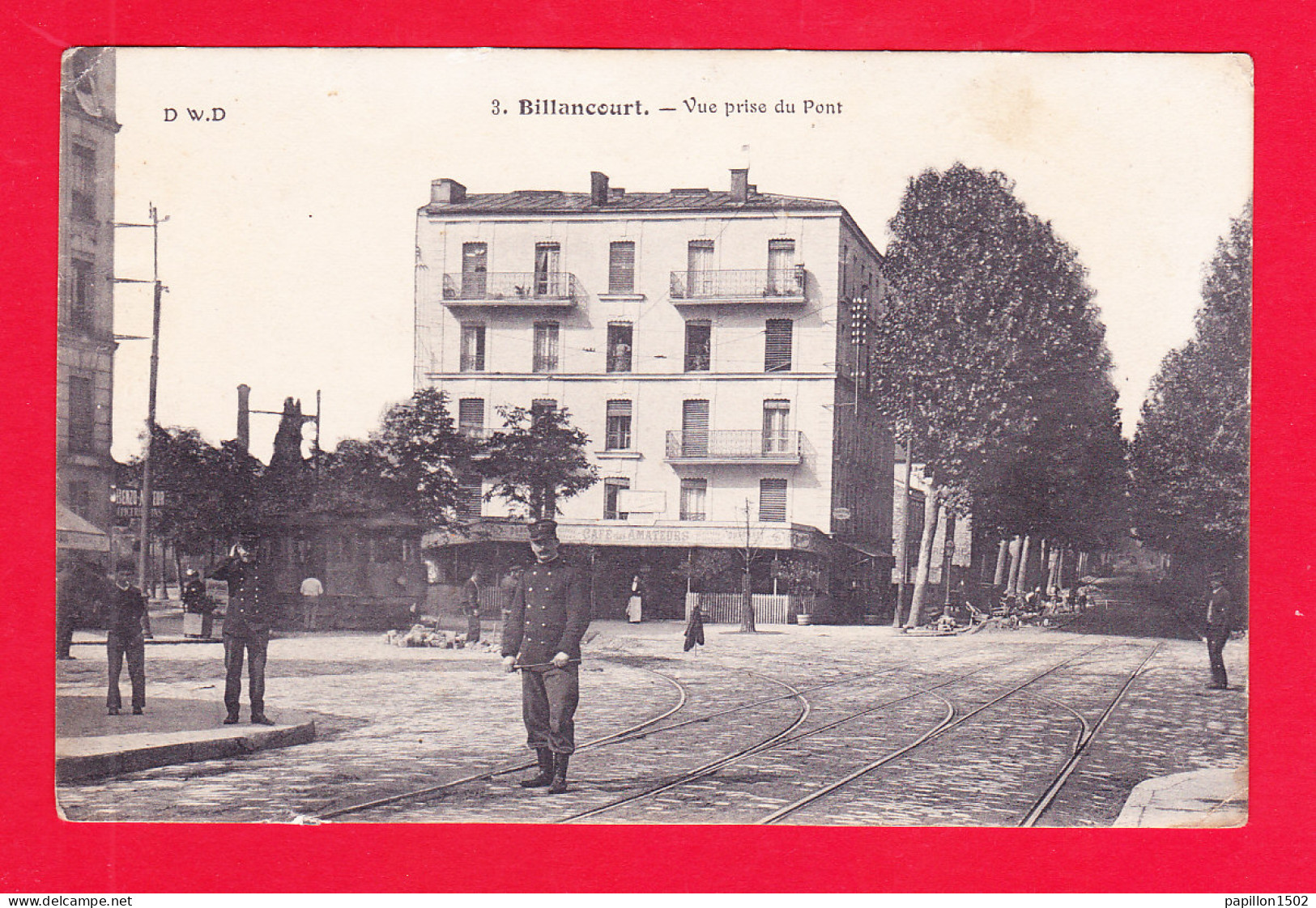 F-92-Billancourt-02P144  Vue Prise Du Pont, Militaires, Cpa  - Boulogne Billancourt