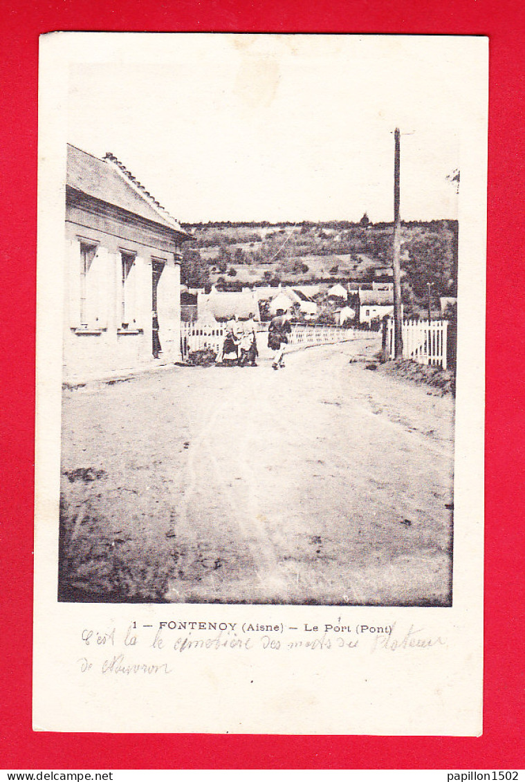 F-02-Fontenoy-02P143 Le Port (pont) Cpa  BE - Autres & Non Classés