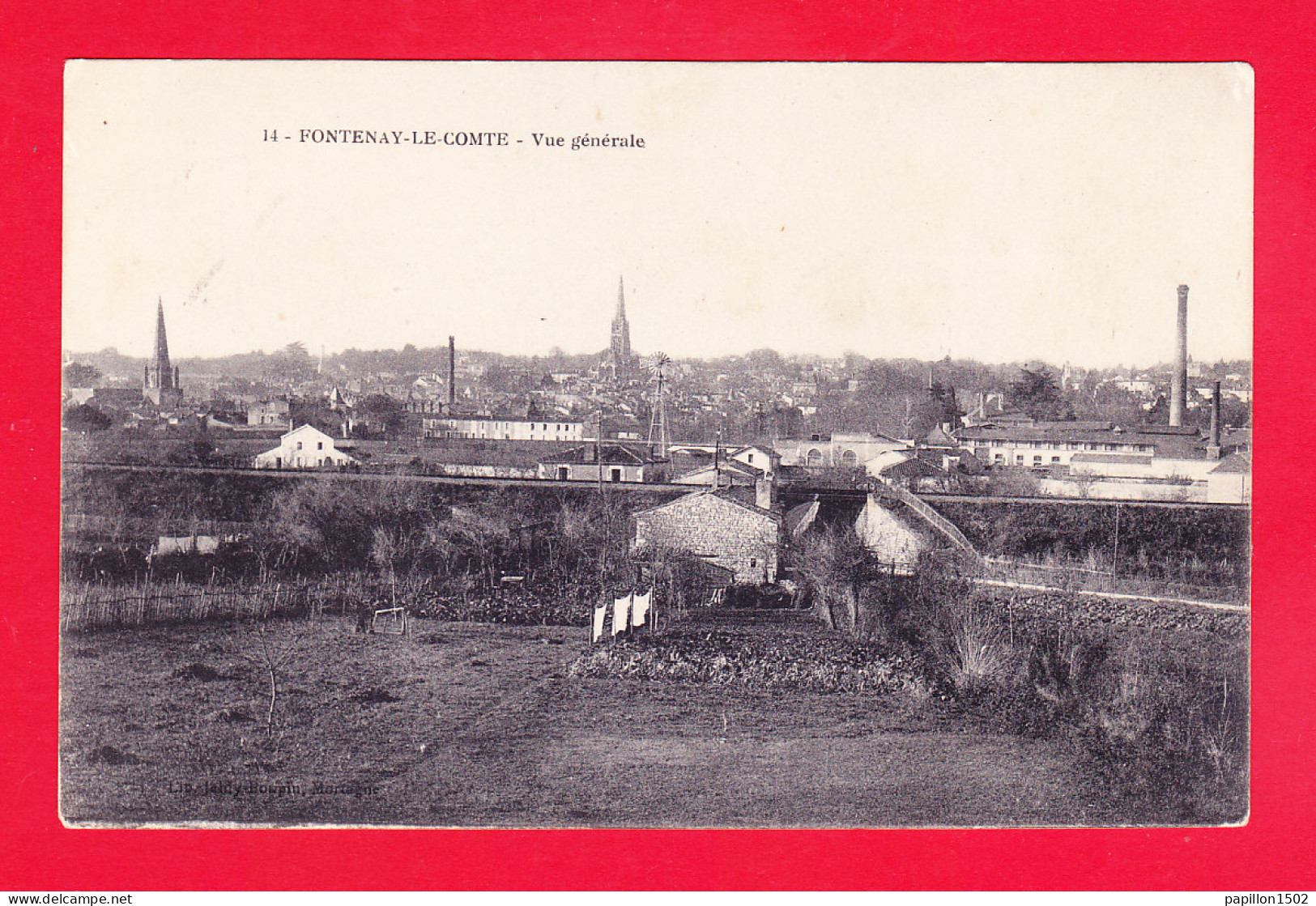 F-85-Fontenay Le Comte-130A56  Vue Générale Sur La Ville, Cpa BE - Fontenay Le Comte