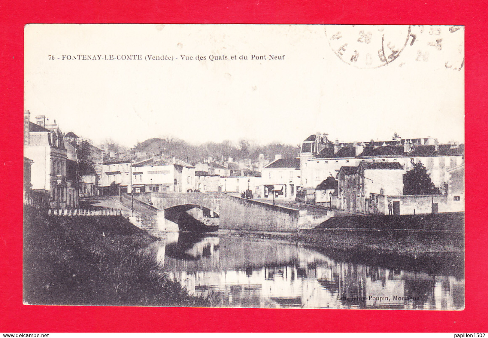 F-85-Fontenay Le Comte-140A56   Vue Des Quais Et Du Pont Neuf, Cpa BE - Fontenay Le Comte