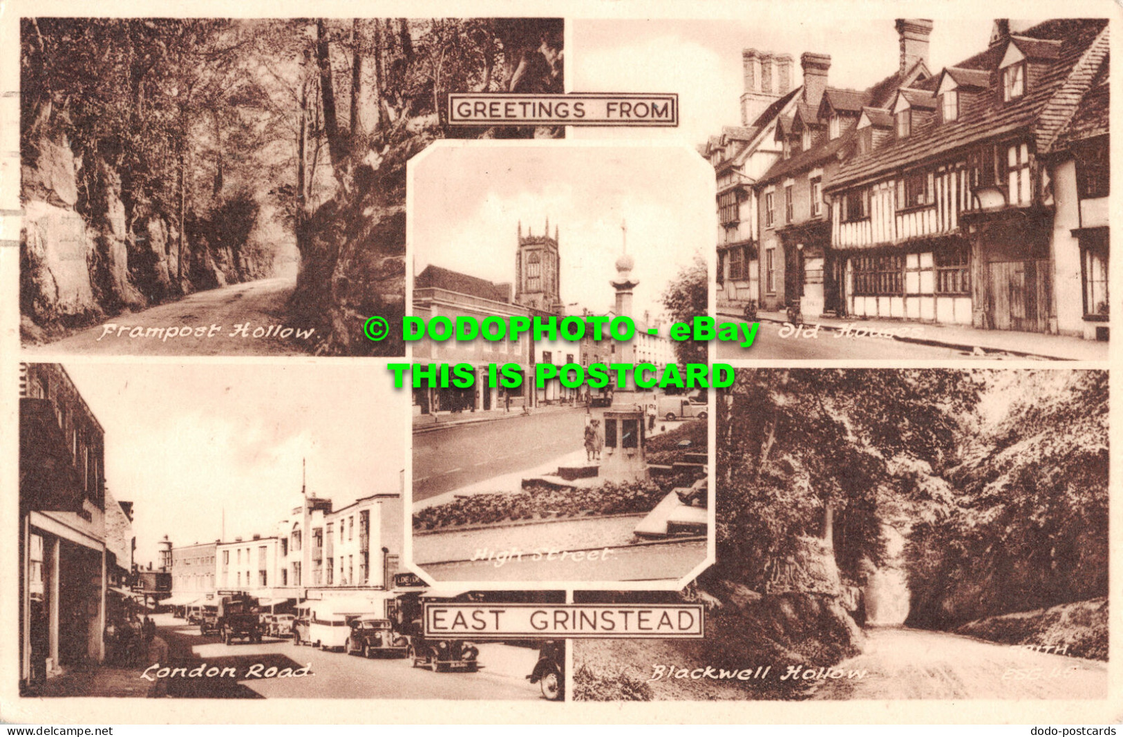 R517973 Greetings From East Grinstead. Old Houses. Blackwell Hollow. F. Frith. M - World