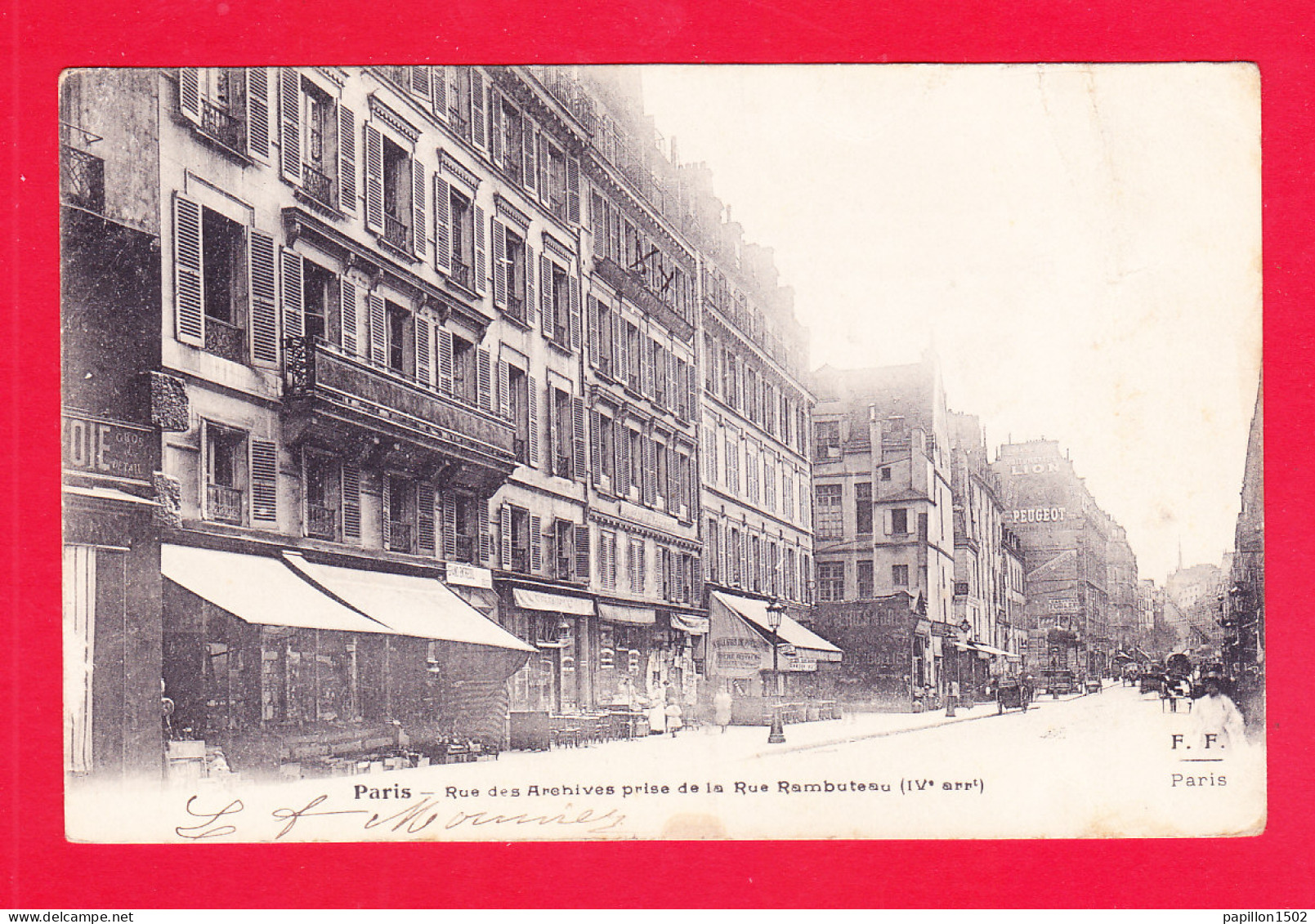 F-75-Paris-1187A116 Rue Des Archives, Prise De La Rue Rambuteau, Cpa  - Distretto: 04