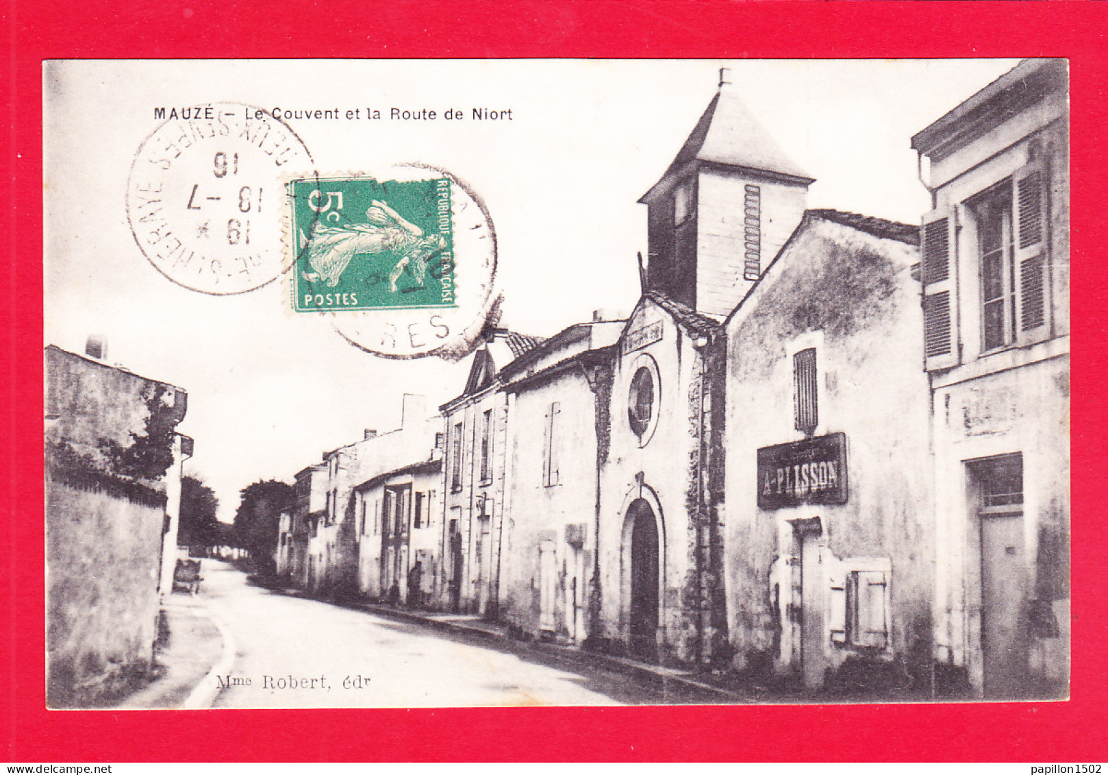 F-79-Mauze-11A116   Le Couvent Et La Route De Niort, Cpa BE - Mauze Sur Le Mignon