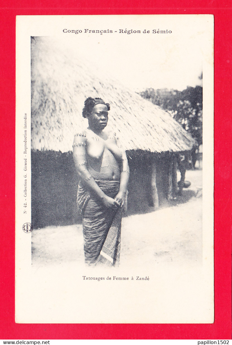 E-Congo-76A116   Tatouages De Femme à Zandé, Scarifications, Femme Seins Nus, Cpa BE - Französisch-Kongo