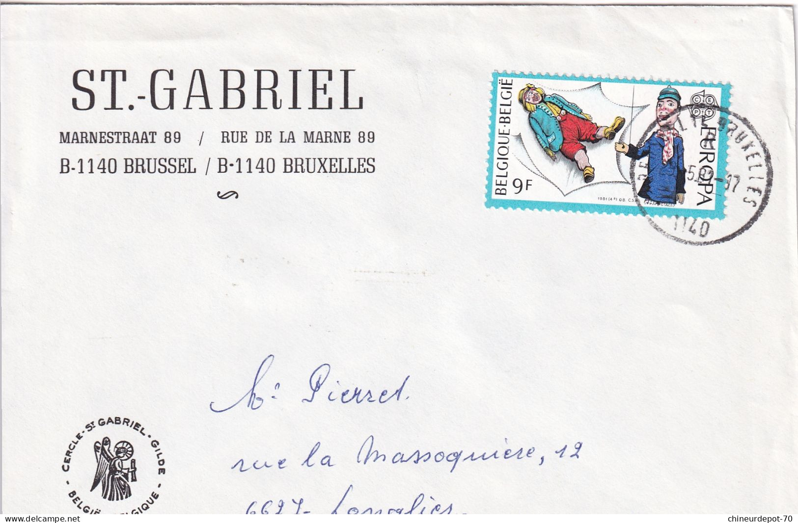 St GABRIEL Bruxelles  Belgique - Briefe