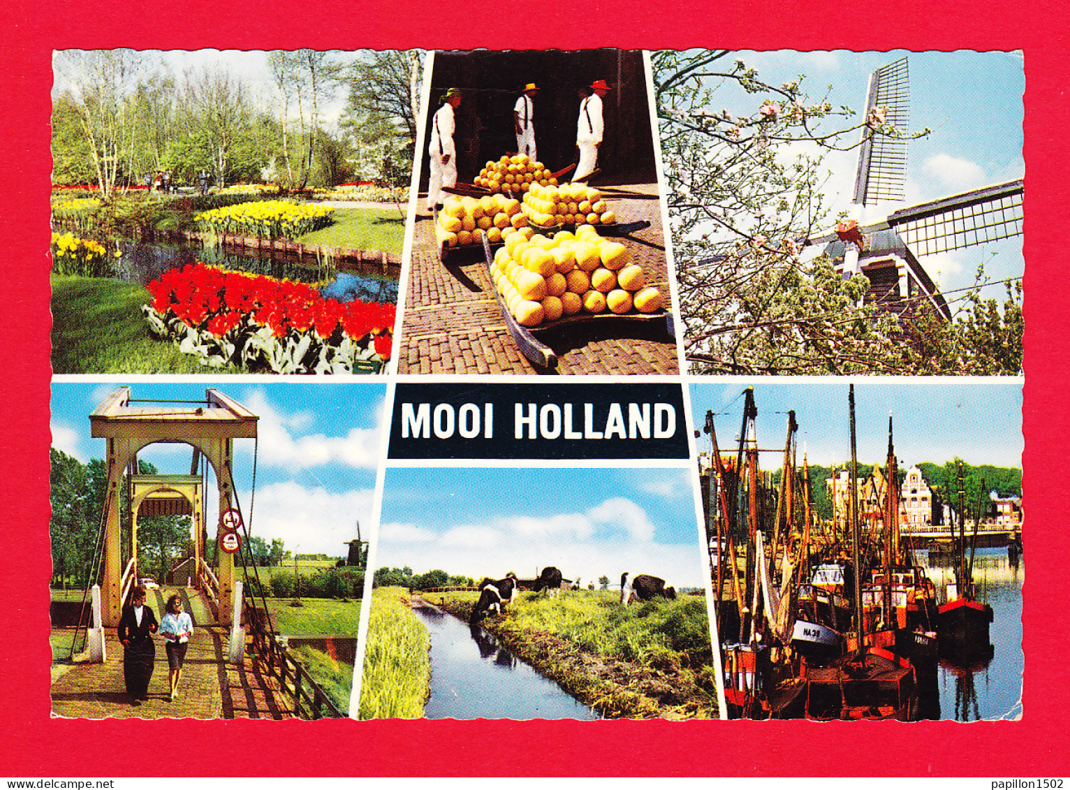 E-Pays Bas-44P2  MOOI HOLLAND, Multivues, Animation, Moulin, Bâteaux, BE - Other & Unclassified