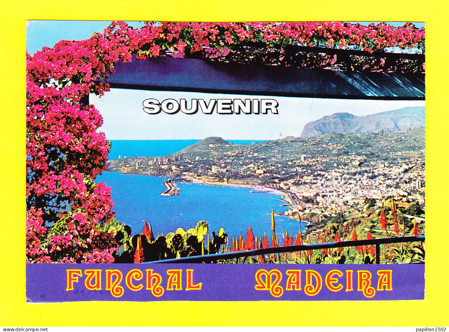 E-Portugal-55P MADEIRA, Funchal, Souvenir De, Vue Générale Sur La Ville, Côté Occidental, BE - Madeira