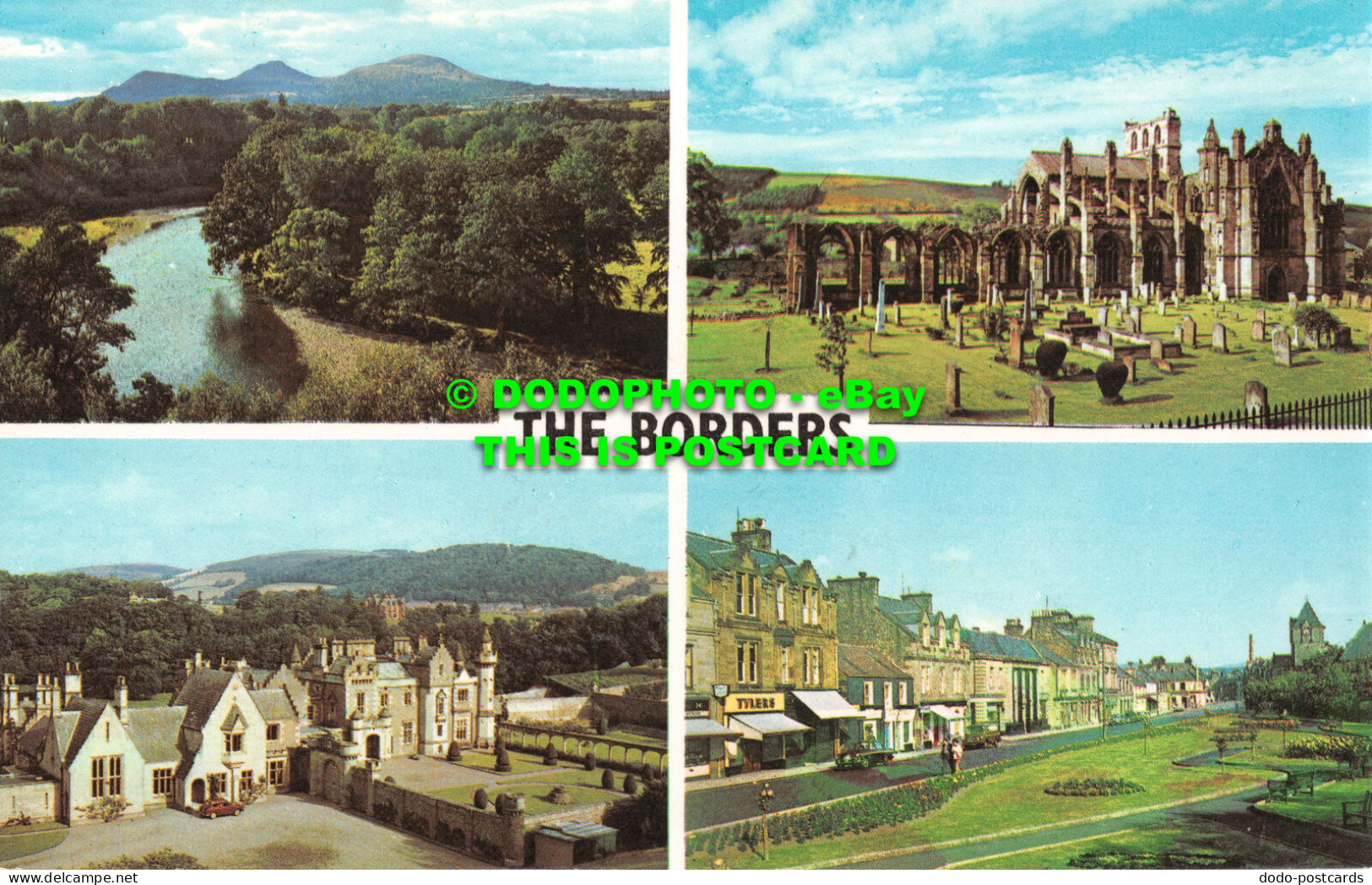 R518003 The Borders. Melrose Abbey. Bank Street Gardens. Galashiels. Multi View - World