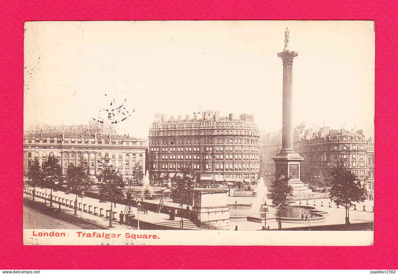 E-Royaume Uni-130P LONDON Trafalgar Square, Cpa 1909 - Trafalgar Square