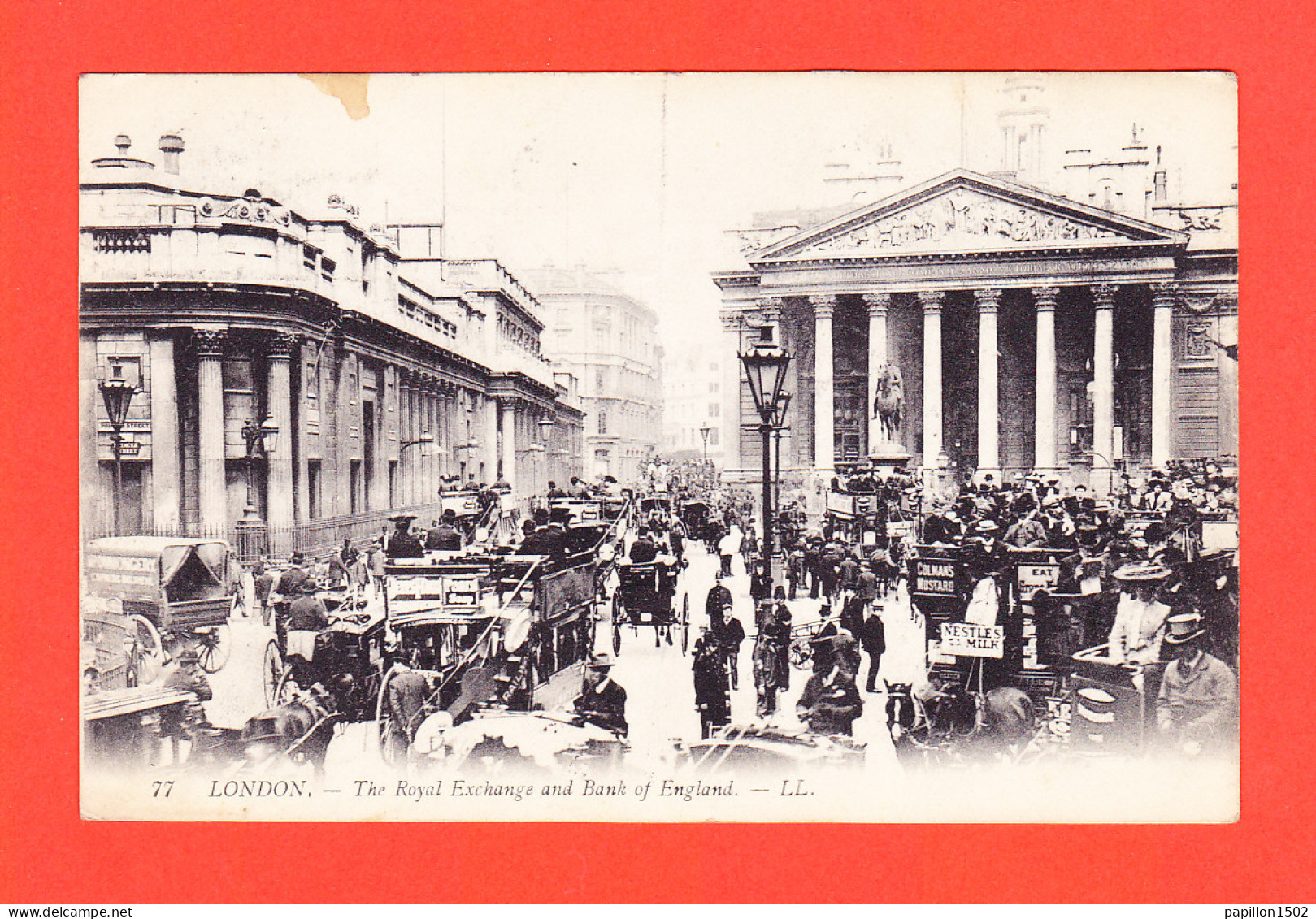 E-Royaume Uni-148P LONDON The Royal Exchange And Bank Of England, Animation, Attelages, Pubs, Cpa - Sonstige & Ohne Zuordnung