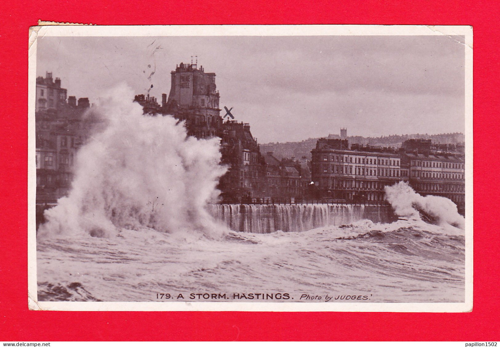 E-Royaume Uni-169P HASTINGS, A Storm, Photo By Judges, Cpa 1909 - Brighton