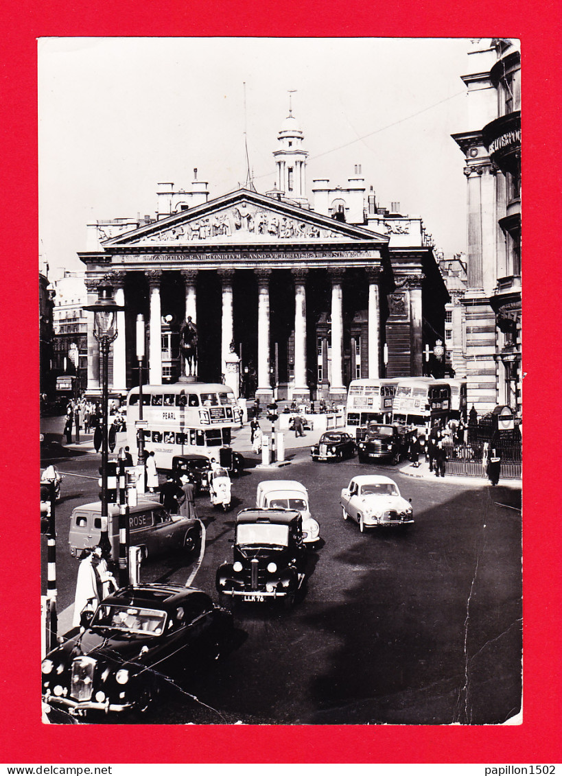 E-Royaume Uni-184PH5 The City Royal Exchange At Threadneedle Street And Cornhill, à Voir Vieilles Voitures, Autobus - Other & Unclassified