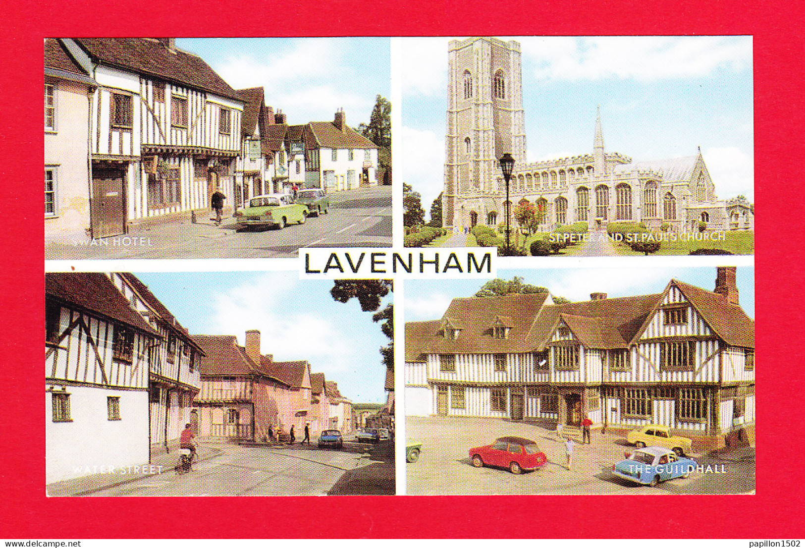 E-Royaume Uni-186PH5 LAVENHAM, Swan Hotel, Water Street, The Guildhall, Church, à Voir Voitures, BE - Other & Unclassified